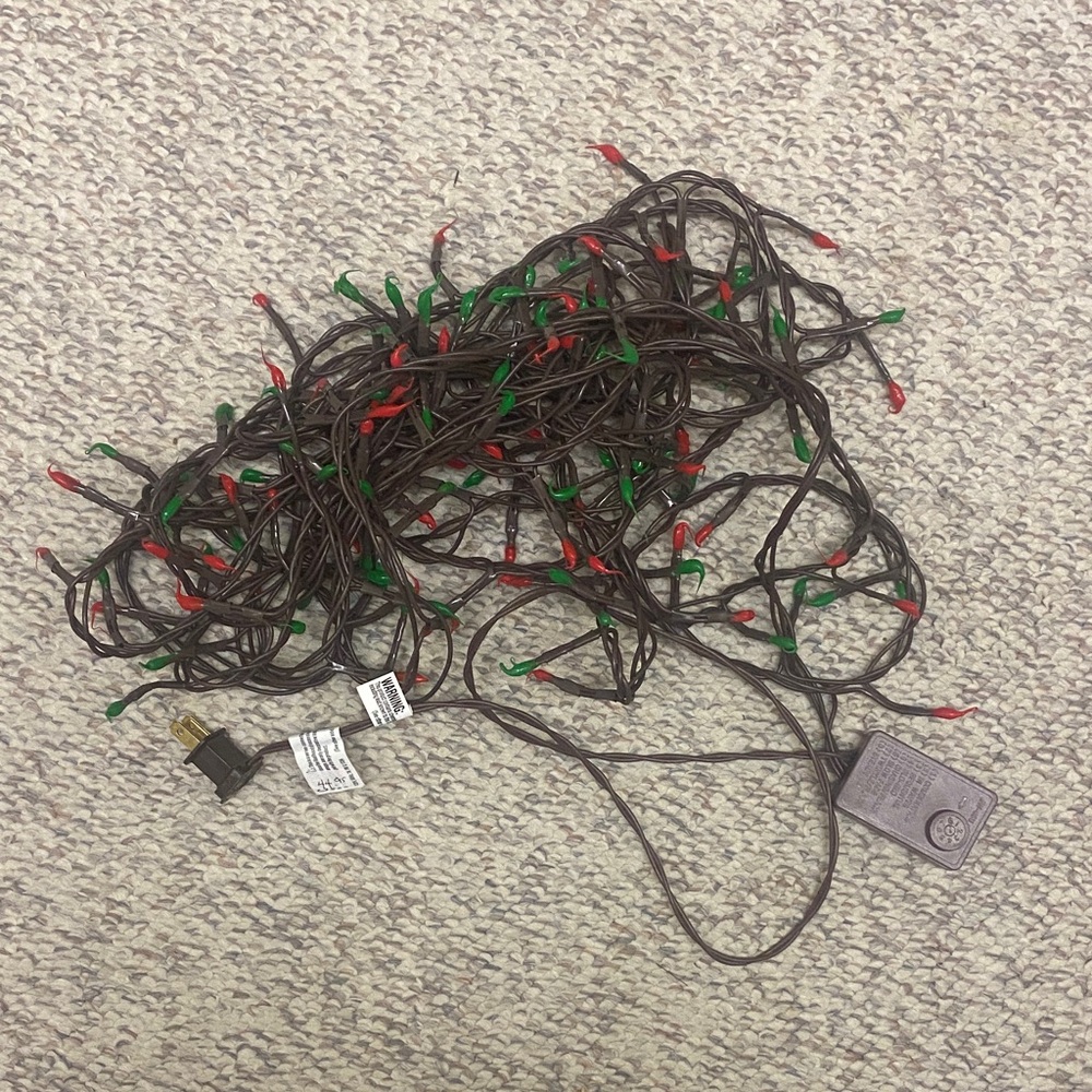 Green and Red Country Silicone Hand Dipped String Lights
